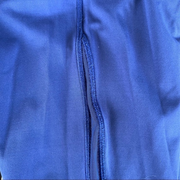 Lululemon Minimalist Crop Hero Blue Size 4 Athletic Leggings Mesh Lattice GUC - Picture 12 of 12